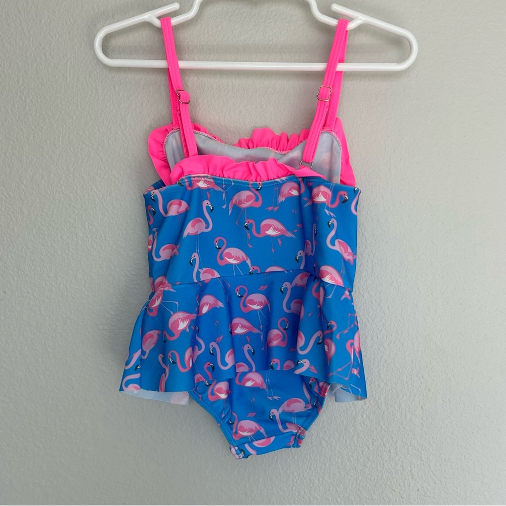 Little girl flamingo swim suit